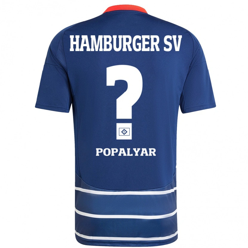 Danxen Kinderen Omer Popalyar #0 Donkerblauw Uitshirt Uittenue 2024/25 T-Shirt