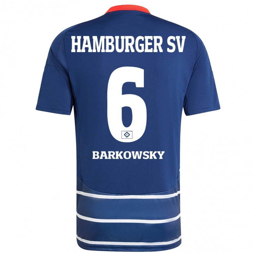 Danxen Kinderen Finn Barkowsky #6 Donkerblauw Uitshirt Uittenue 2024/25 T-Shirt