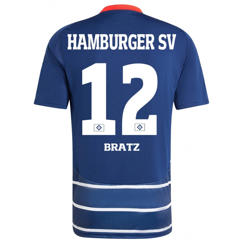 Danxen Kinderen Julian Brätz #12 Donkerblauw Uitshirt Uittenue 2024/25 T-Shirt