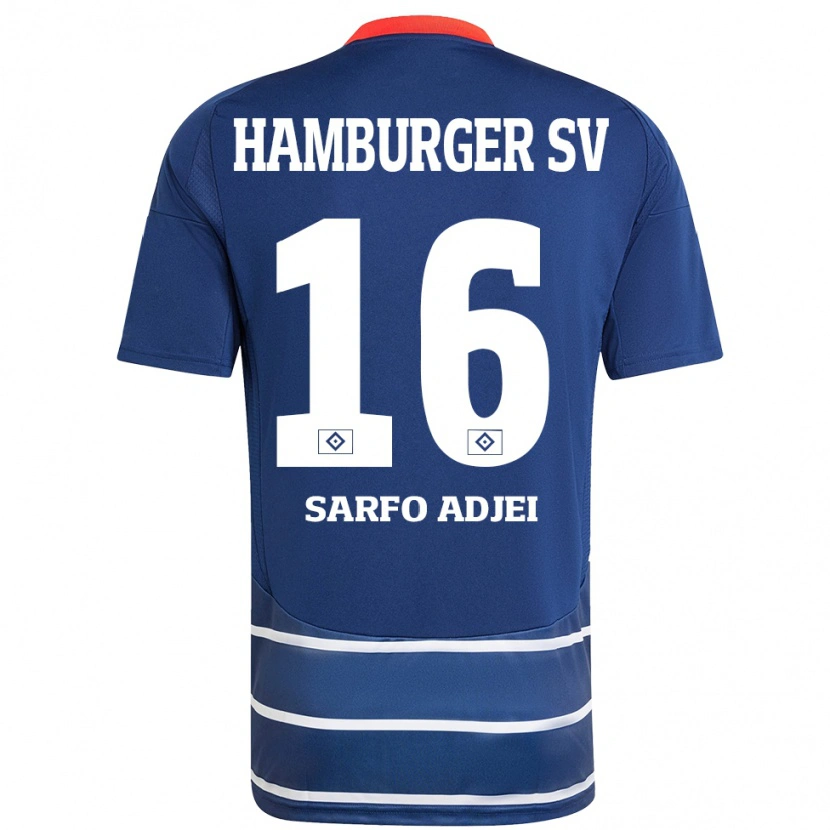 Danxen Kinderen Maximilian Sarfo-Adjei #16 Donkerblauw Uitshirt Uittenue 2024/25 T-Shirt