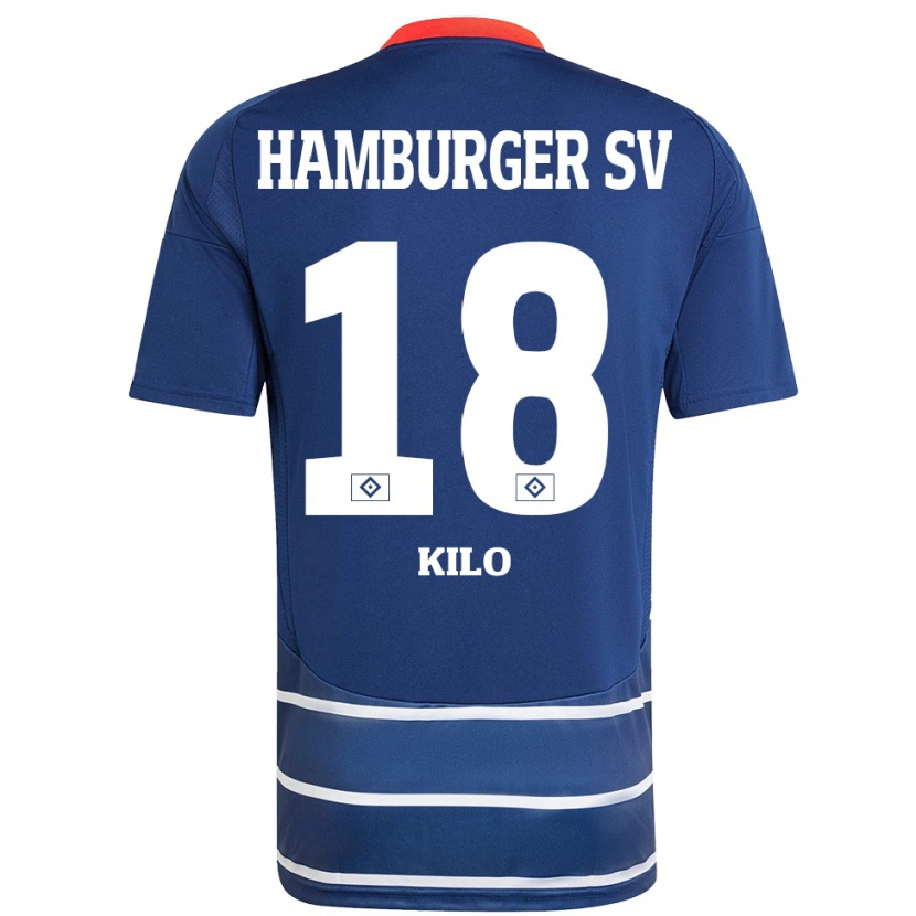 Danxen Kinderen Jesse Kilo #18 Donkerblauw Uitshirt Uittenue 2024/25 T-Shirt