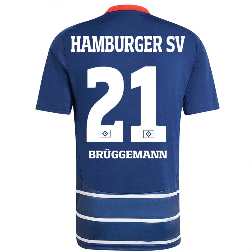 Danxen Kinderen William Brüggemann #21 Donkerblauw Uitshirt Uittenue 2024/25 T-Shirt