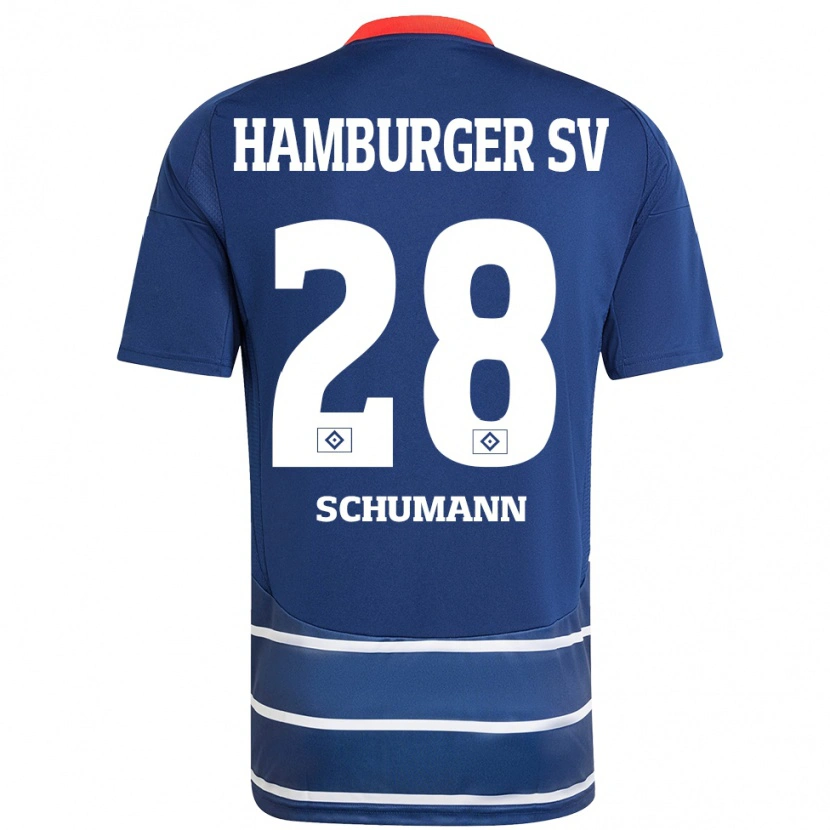 Danxen Kinderen Henri Schümann #28 Donkerblauw Uitshirt Uittenue 2024/25 T-Shirt