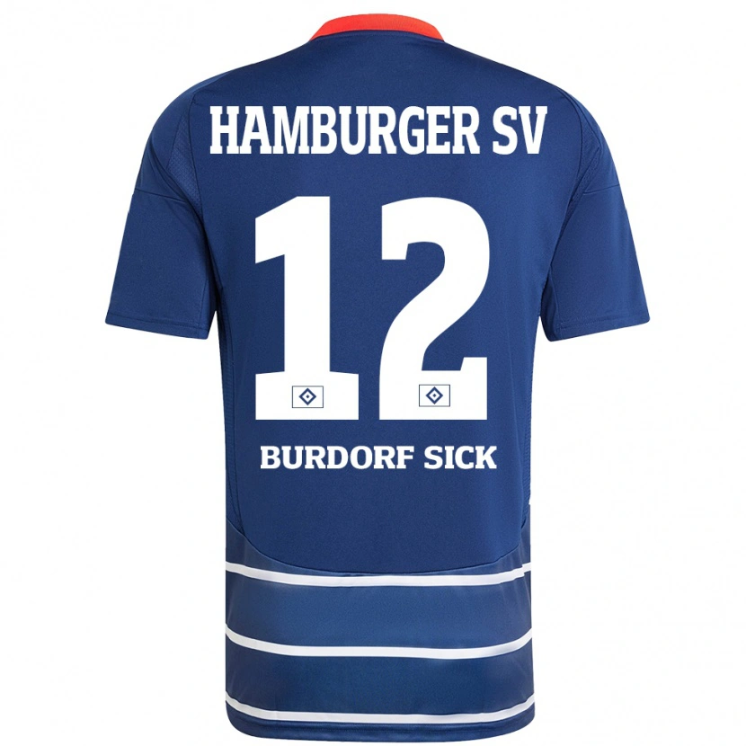 Danxen Kinderen Emma Burdorf-Sick #12 Donkerblauw Uitshirt Uittenue 2024/25 T-Shirt