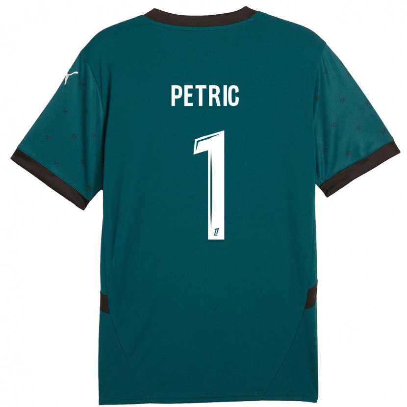 Danxen Kinderen Denis Petric #1 Donkergroen Uitshirt Uittenue 2024/25 T-Shirt