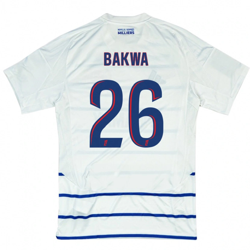 Danxen Kinderen Dilane Bakwa #26 Wit Blauw Uitshirt Uittenue 2024/25 T-Shirt