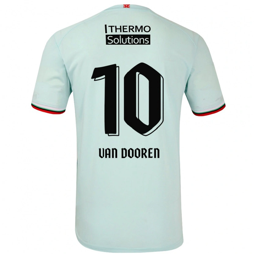 Danxen Kinderen Kayleigh Van Dooren #10 Lichtgroen Uitshirt Uittenue 2024/25 T-Shirt