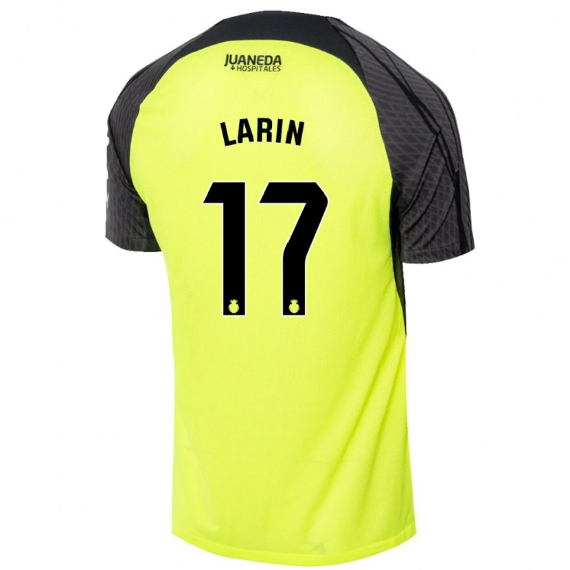Danxen Kinderen Cyle Larin #17 Fluorescerend Groen Zwart Uitshirt Uittenue 2024/25 T-Shirt