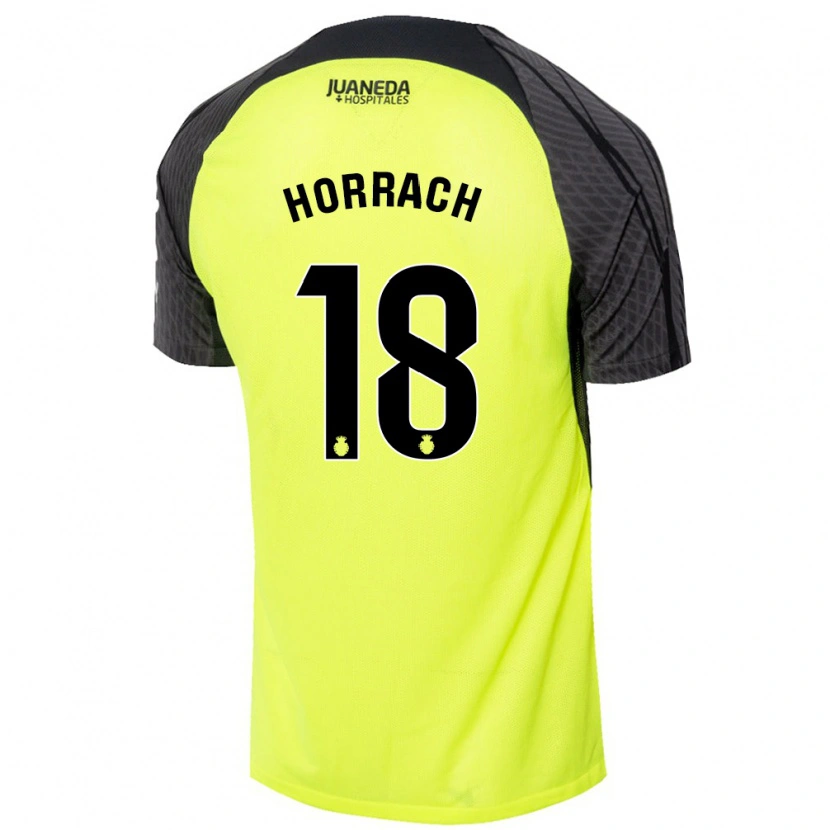 Danxen Kinderen Barto Horrach #18 Fluorescerend Groen Zwart Uitshirt Uittenue 2024/25 T-Shirt