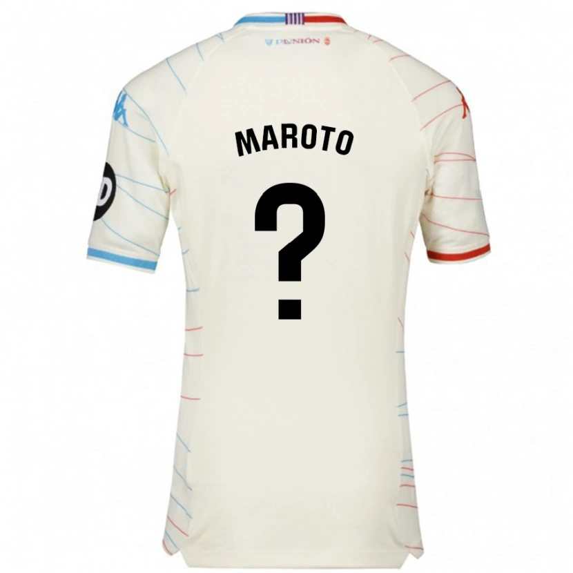 Danxen Kinderen Mario Maroto #0 Wit Rood Blauw Uitshirt Uittenue 2024/25 T-Shirt