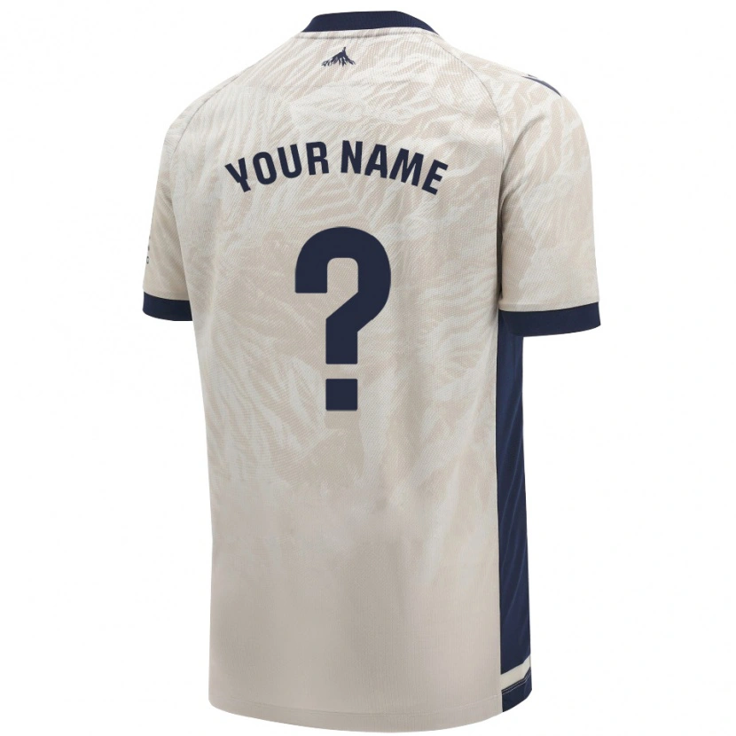 Danxen Kinderen Uw Naam #0 Lichtgrijs Uitshirt Uittenue 2024/25 T-Shirt