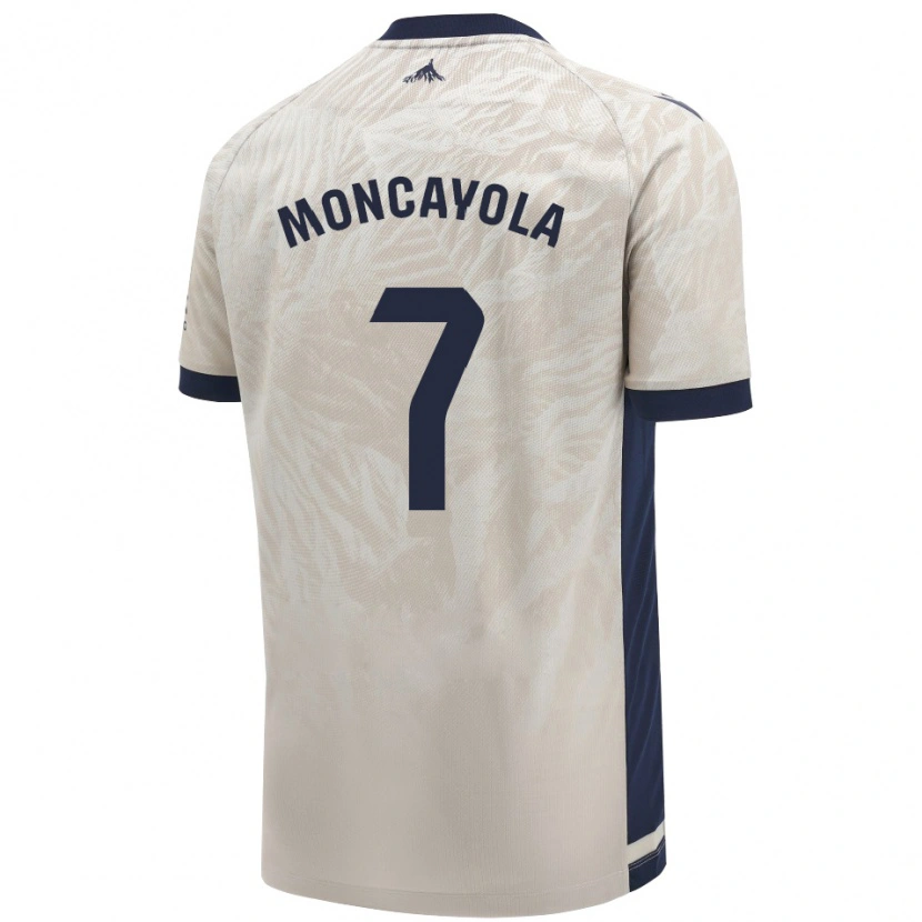 Danxen Kinderen Jon Moncayola #7 Lichtgrijs Uitshirt Uittenue 2024/25 T-Shirt