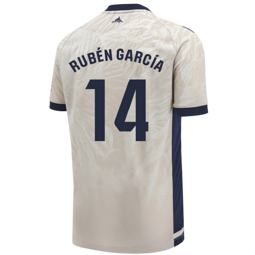 Danxen Kinderen Rubén García #14 Lichtgrijs Uitshirt Uittenue 2024/25 T-Shirt