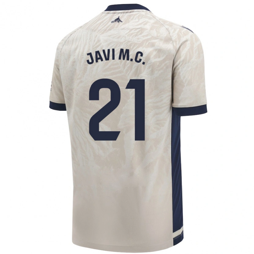 Danxen Kinderen Javi Martínez #21 Lichtgrijs Uitshirt Uittenue 2024/25 T-Shirt