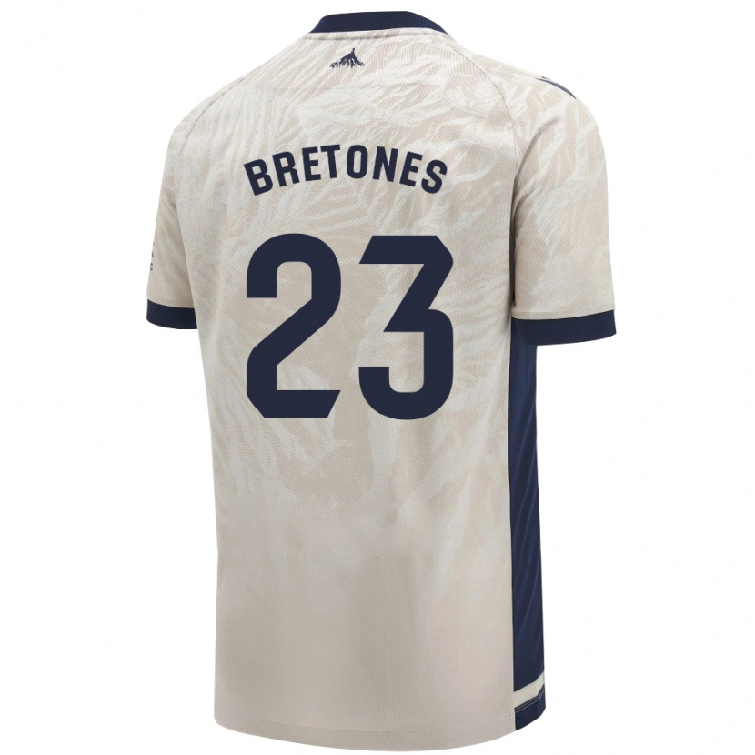 Danxen Kinderen Abel Bretones #23 Lichtgrijs Uitshirt Uittenue 2024/25 T-Shirt