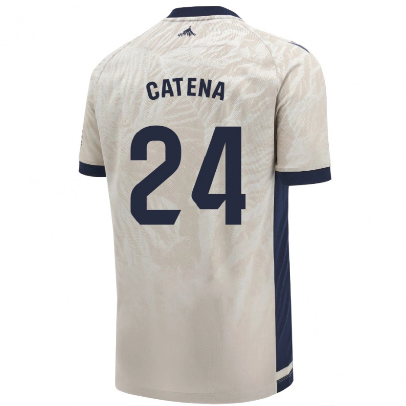 Danxen Kinderen Alejandro Catena #24 Lichtgrijs Uitshirt Uittenue 2024/25 T-Shirt
