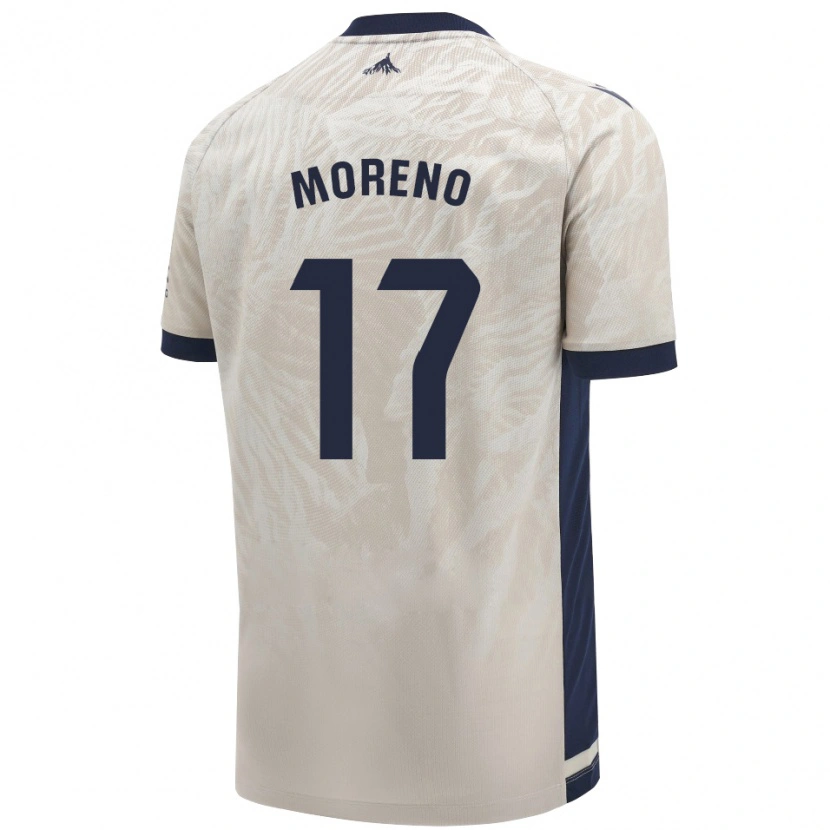 Danxen Kinderen Pablo Moreno #17 Lichtgrijs Uitshirt Uittenue 2024/25 T-Shirt