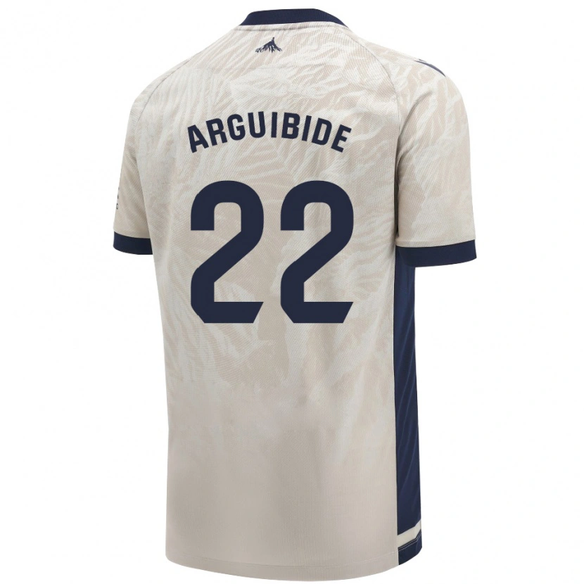 Danxen Kinderen Iñigo Arguibide #22 Lichtgrijs Uitshirt Uittenue 2024/25 T-Shirt