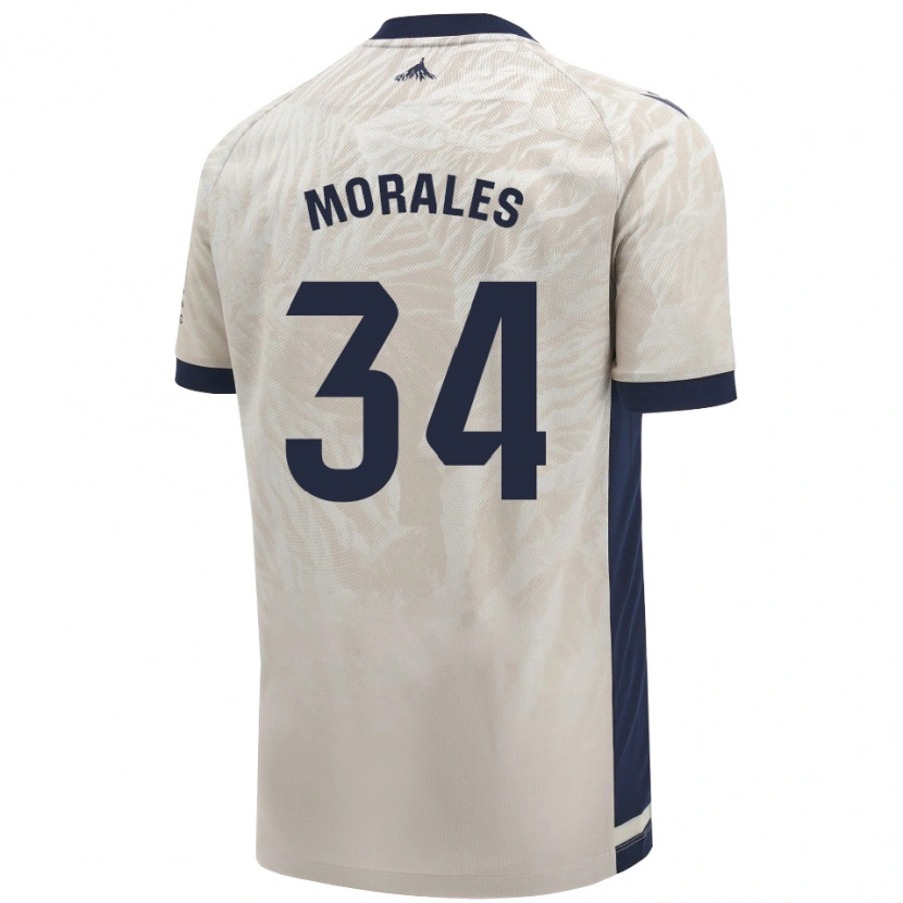 Danxen Kinderen Anai Morales #34 Lichtgrijs Uitshirt Uittenue 2024/25 T-Shirt