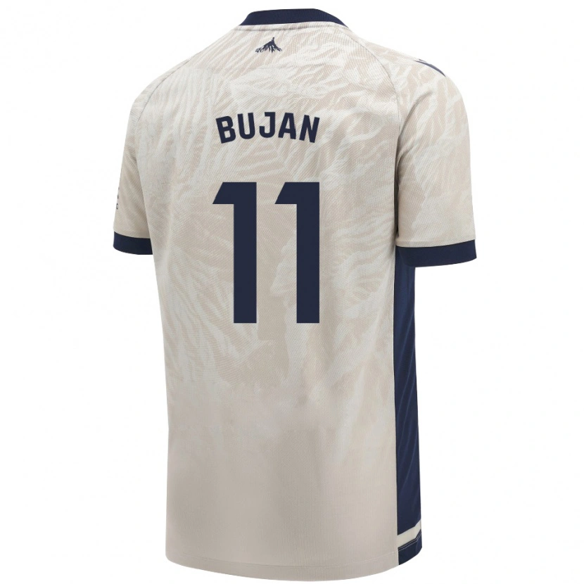 Danxen Kinderen Unai Buján #11 Lichtgrijs Uitshirt Uittenue 2024/25 T-Shirt