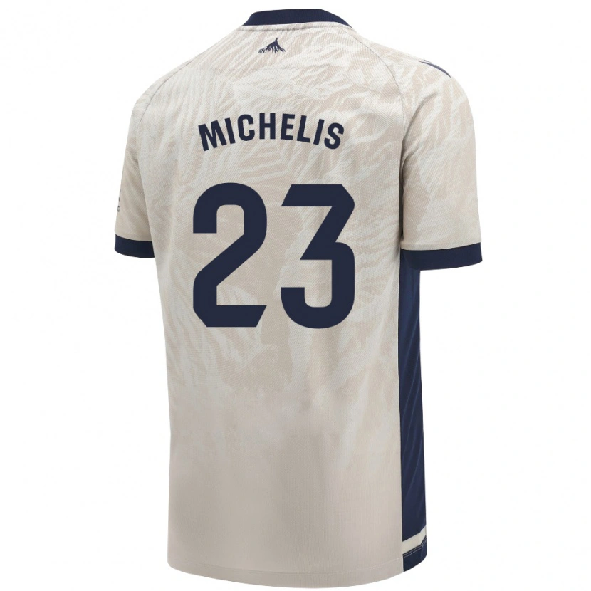 Danxen Kinderen Nikolaos Michelis #23 Lichtgrijs Uitshirt Uittenue 2024/25 T-Shirt