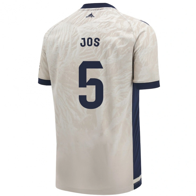 Danxen Kinderen Josune Urdaniz Maurin #5 Lichtgrijs Uitshirt Uittenue 2024/25 T-Shirt