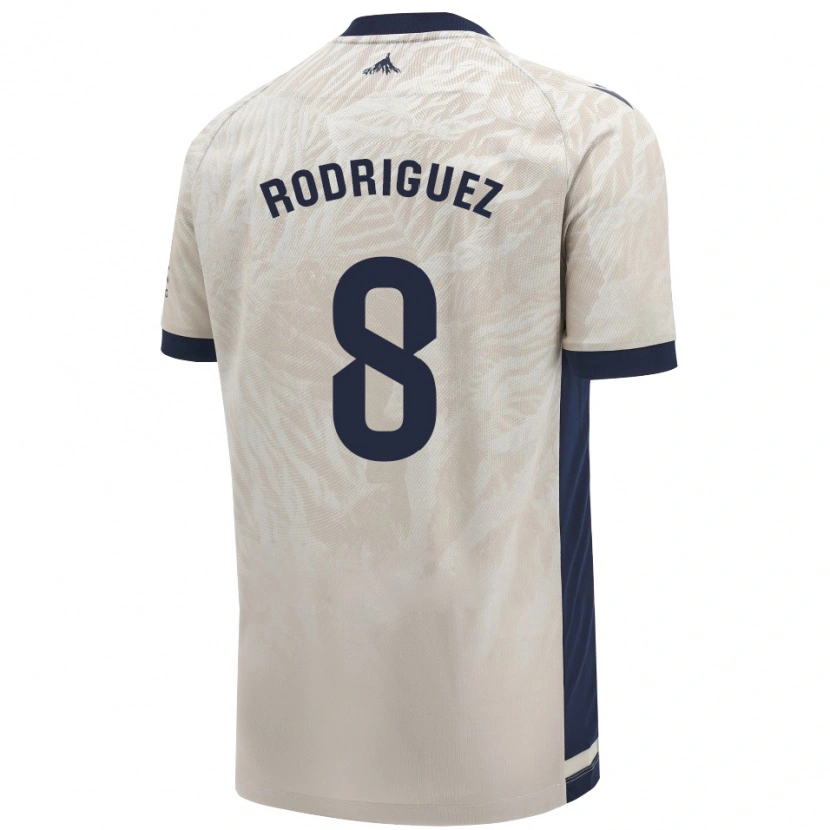 Danxen Kinderen Vanessa Rodríguez Iribarren #8 Lichtgrijs Uitshirt Uittenue 2024/25 T-Shirt