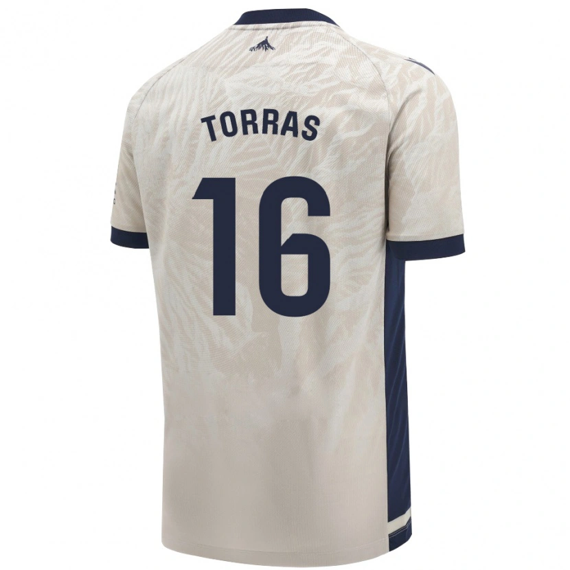 Danxen Kinderen Mar Torrás De Fortuny #16 Lichtgrijs Uitshirt Uittenue 2024/25 T-Shirt