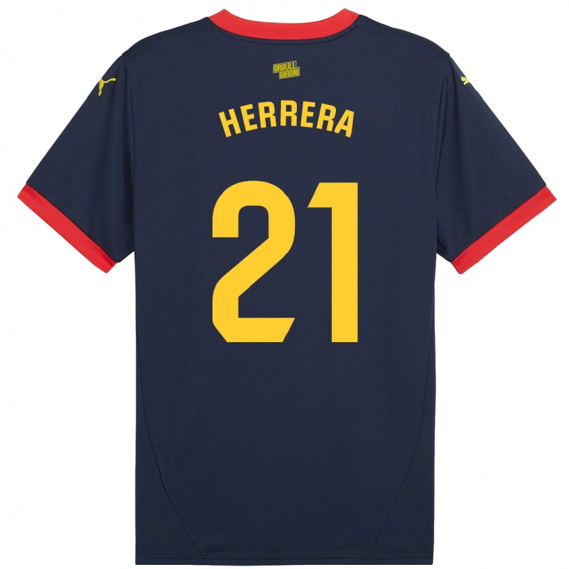Danxen Kinderen Yangel Herrera #21 Marineblauw Uitshirt Uittenue 2024/25 T-Shirt
