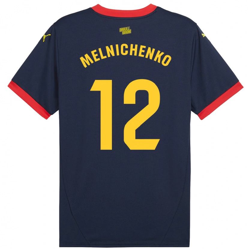 Danxen Kinderen Dmytro Melnichenko #12 Marineblauw Uitshirt Uittenue 2024/25 T-Shirt