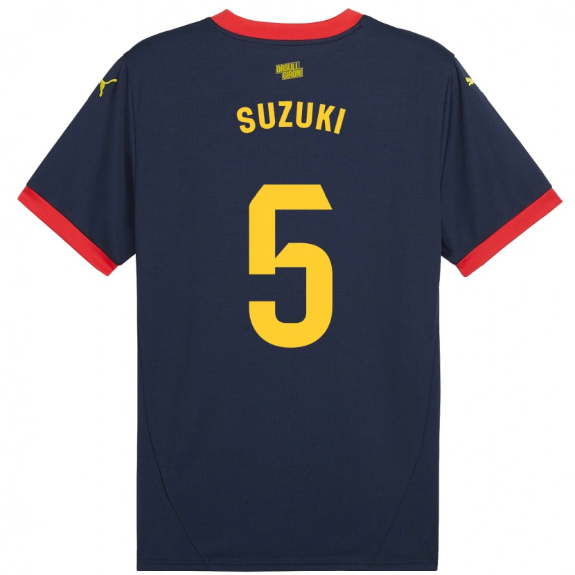 Danxen Kinderen Wadi Ibrahim Suzuki #5 Marineblauw Uitshirt Uittenue 2024/25 T-Shirt