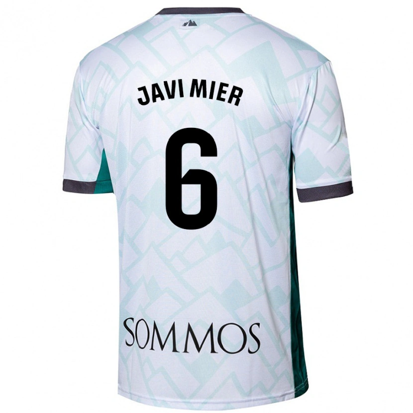 Danxen Kinderen Javi Mier #6 Wit Groen Uitshirt Uittenue 2024/25 T-Shirt