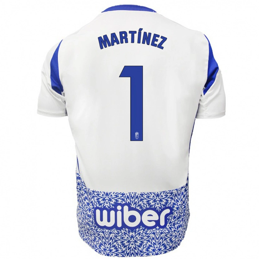 Danxen Kinderen Marc Martínez #1 Wit Blauw Uitshirt Uittenue 2024/25 T-Shirt