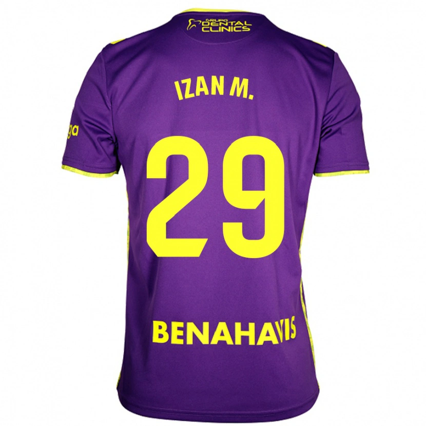 Danxen Kinderen Izan Merino #29 Paars Geel Uitshirt Uittenue 2024/25 T-Shirt