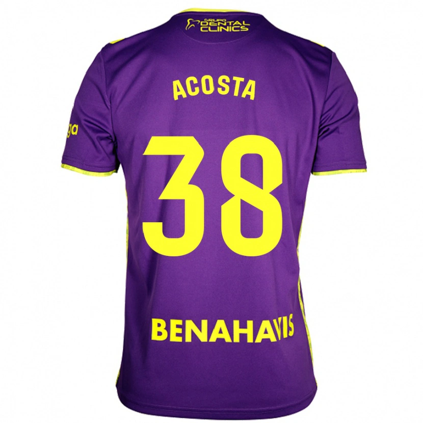 Danxen Kinderen Judith Acosta #38 Paars Geel Uitshirt Uittenue 2024/25 T-Shirt