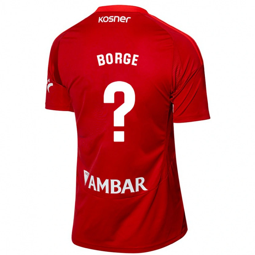 Danxen Kinderen Andrés Borge #0 Wit Blauw Uitshirt Uittenue 2024/25 T-Shirt