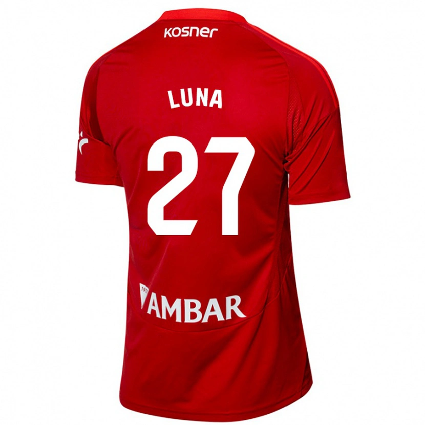 Danxen Kinderen Marcos Luna #27 Wit Blauw Uitshirt Uittenue 2024/25 T-Shirt