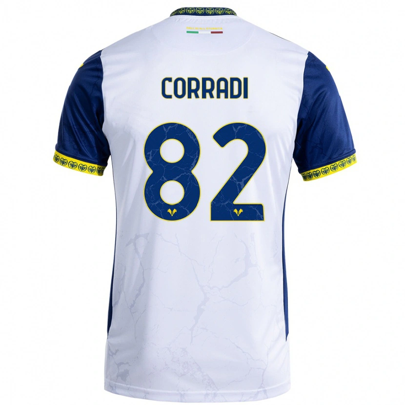 Danxen Kinderen Christian Corradi #82 Witblauw Uitshirt Uittenue 2024/25 T-Shirt