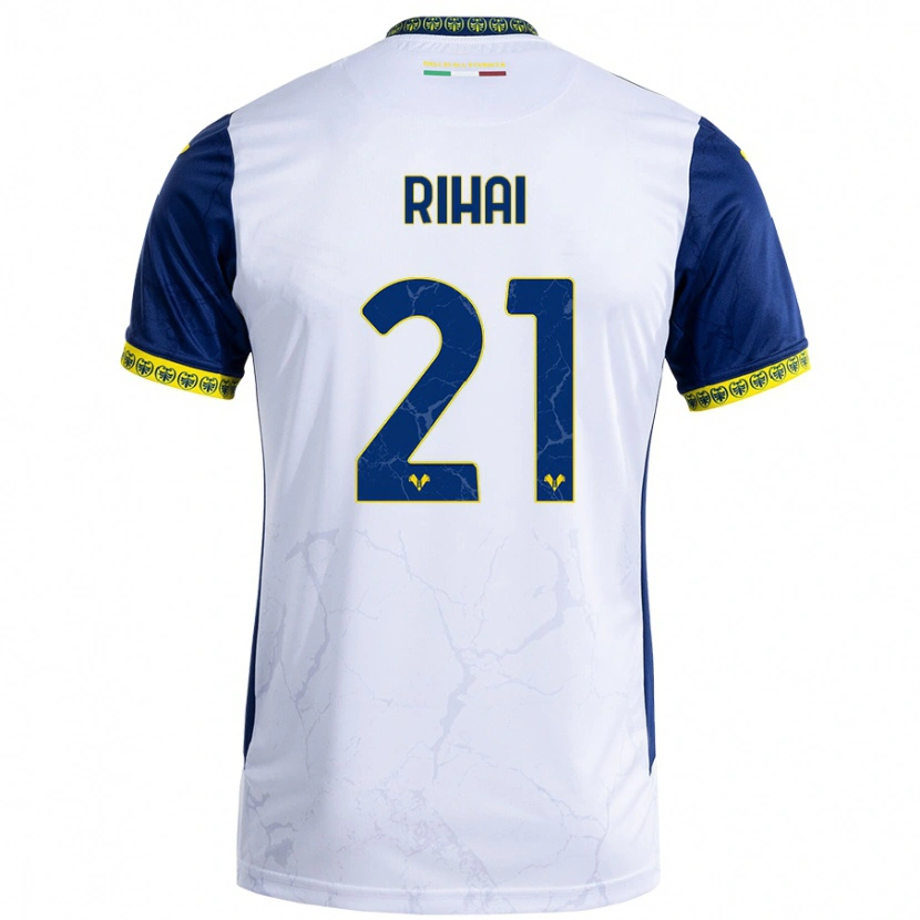 Danxen Kinderen Aiman Rihai #21 Witblauw Uitshirt Uittenue 2024/25 T-Shirt