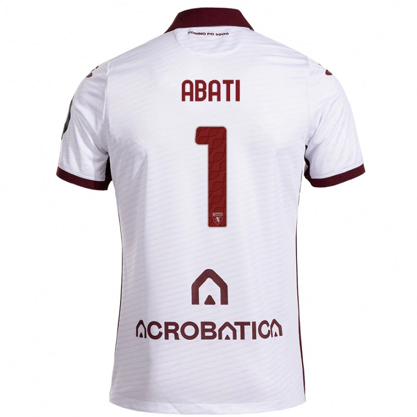Danxen Kinderen Lorenzo Abati #1 Wit Kastanjebruin Uitshirt Uittenue 2024/25 T-Shirt