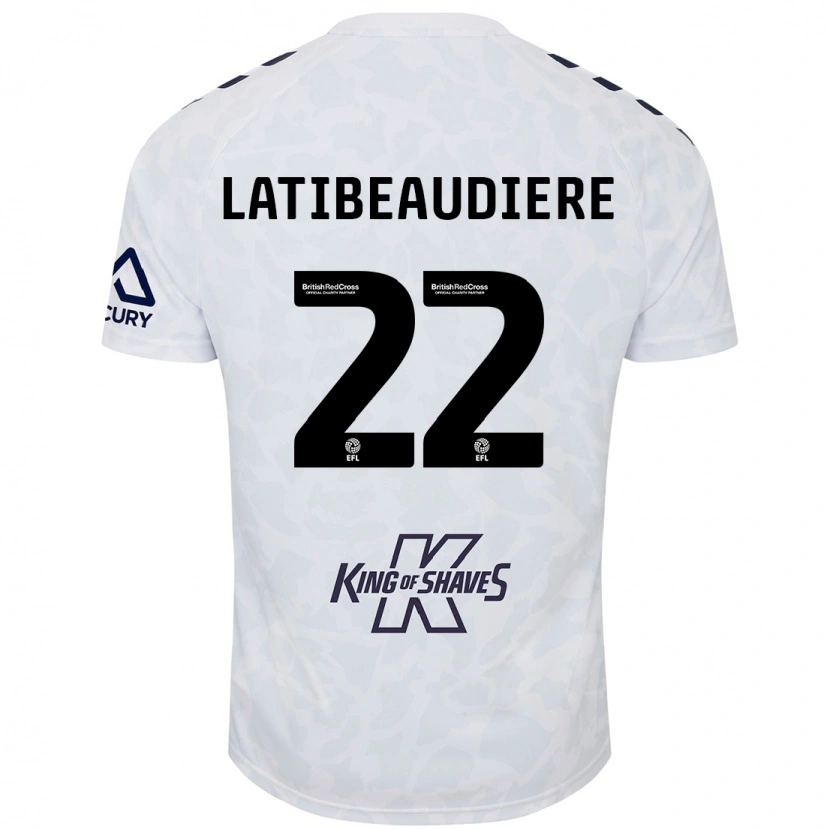 Danxen Kinderen Joel Latibeaudiere #22 Wit Uitshirt Uittenue 2024/25 T-Shirt