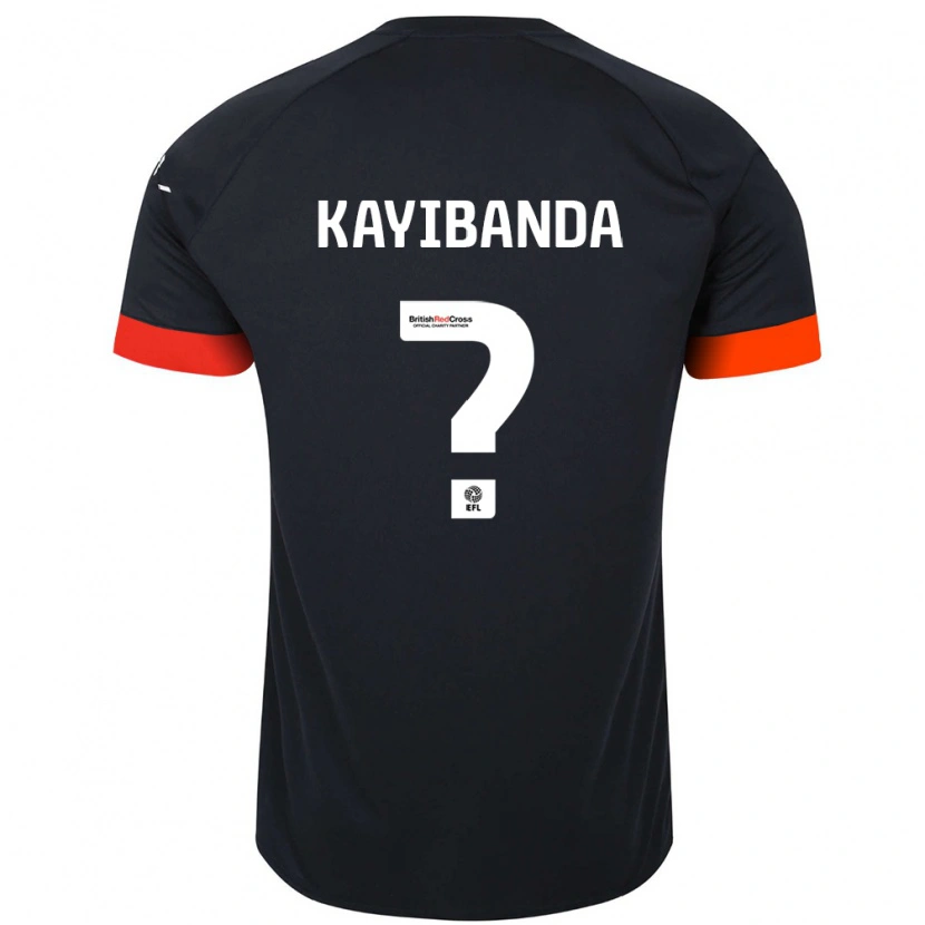 Danxen Kinderen Claude Kayibanda #0 Zwart Oranje Uitshirt Uittenue 2024/25 T-Shirt