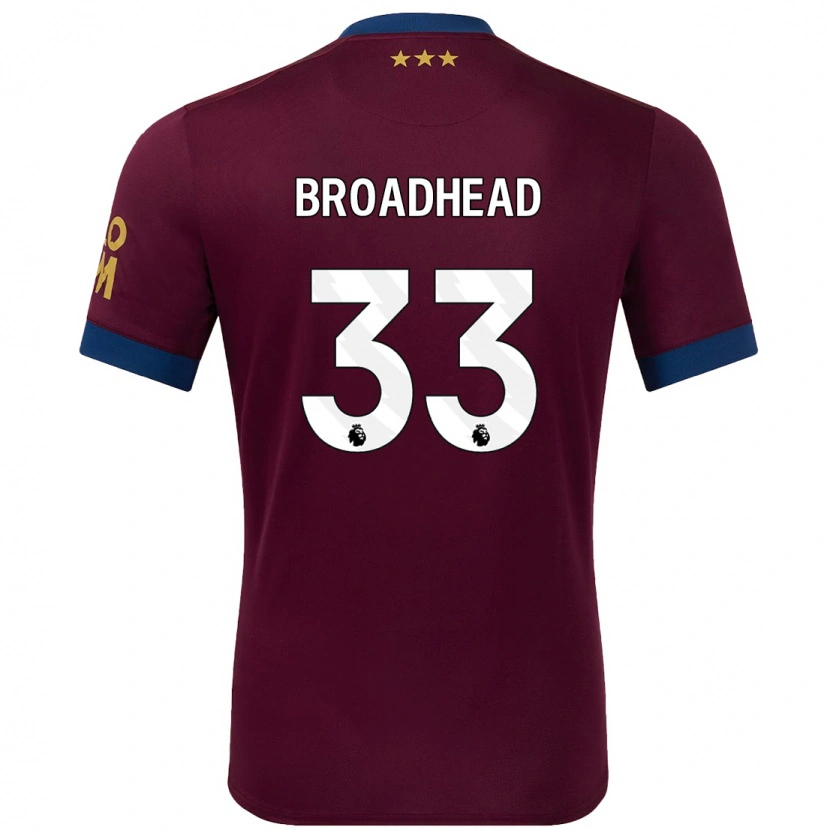 Danxen Kinderen Nathan Broadhead #33 Bruin Uitshirt Uittenue 2024/25 T-Shirt