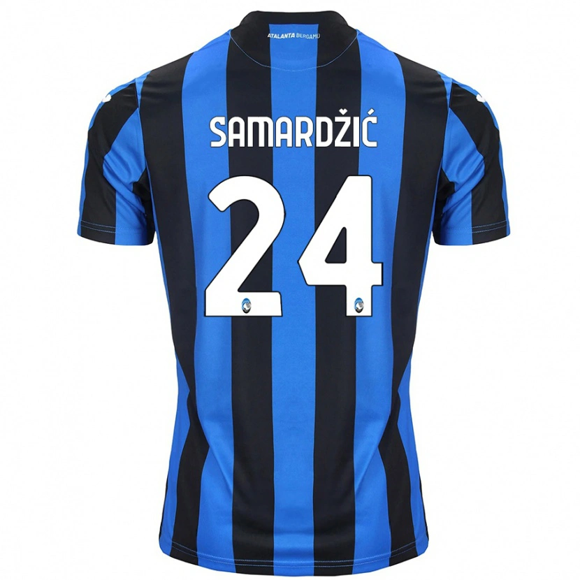 Danxen Heren Lazar Samardžić #24 Blauw Zwart Thuisshirt Thuistenue 2024/25 T-Shirt