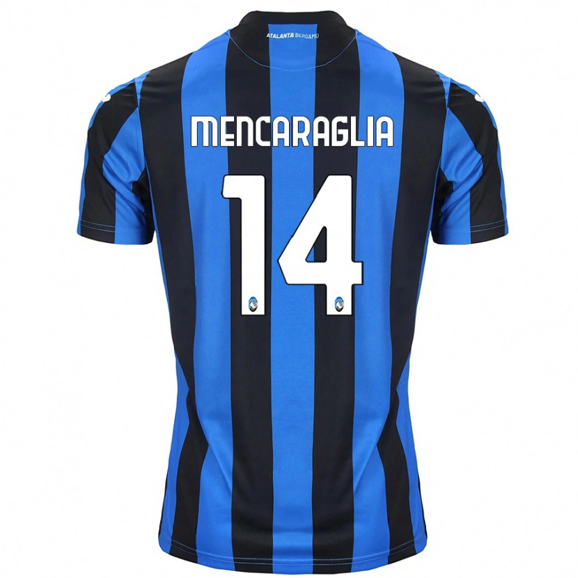 Danxen Heren Filippo Mencaraglia #14 Blauw Zwart Thuisshirt Thuistenue 2024/25 T-Shirt
