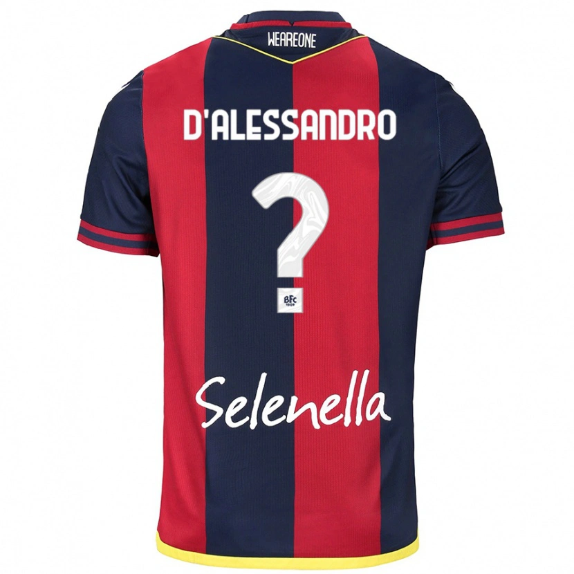 Danxen Heren Giuliano D'alessandro #0 Rood Koningsblauw Thuisshirt Thuistenue 2024/25 T-Shirt