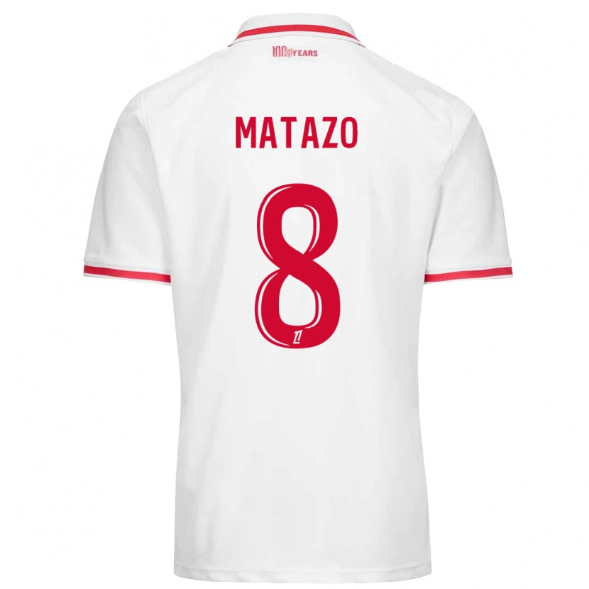 Danxen Heren Eliot Matazo #8 Wit Rood Thuisshirt Thuistenue 2024/25 T-Shirt