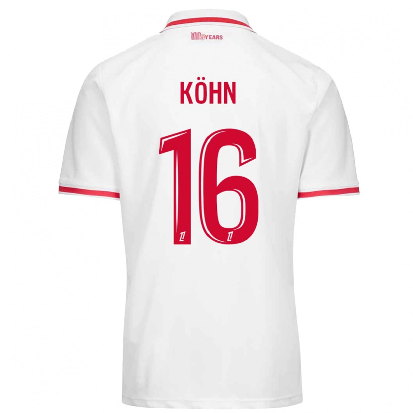Danxen Heren Philipp Köhn #16 Wit Rood Thuisshirt Thuistenue 2024/25 T-Shirt