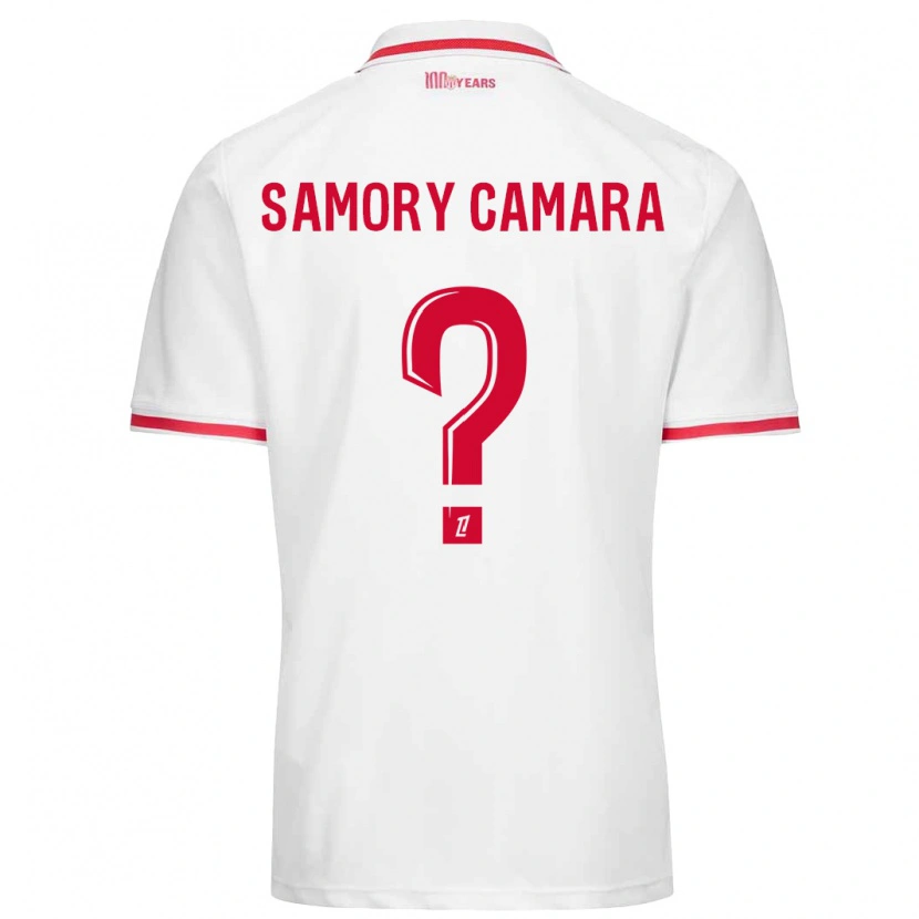 Danxen Heren Verges Samory Camara #0 Wit Rood Thuisshirt Thuistenue 2024/25 T-Shirt