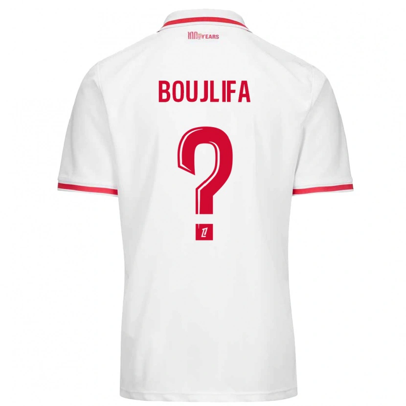 Danxen Heren Fares Boujlifa #0 Wit Rood Thuisshirt Thuistenue 2024/25 T-Shirt